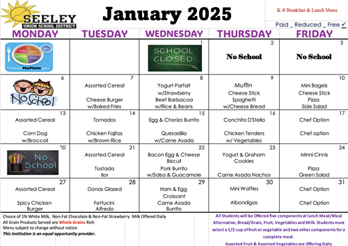 January Menu